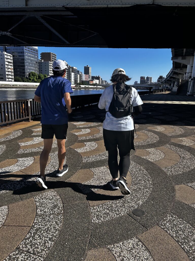 墨田川テラス　スロージョギング
