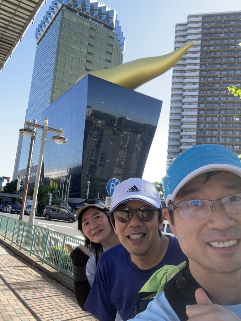 スロージョギングでアサヒビール本社まで