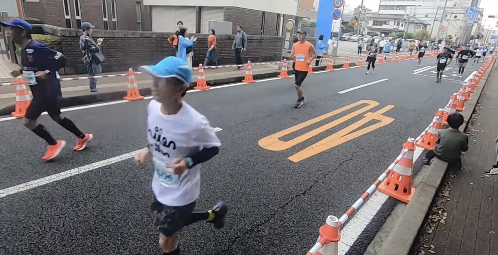 水戸黄門漫遊マラソンゴール手前400ｍ